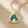 Two Of A Kind Heart Gold Plated Ash Resin Jewelry