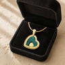 Two Of A Kind Heart Gold Plated Ash Resin Jewelry