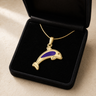Jubilant Dolphin Gold Plated Ash Resin Jewelry