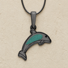 Jubilant Dolphin Black Finish Ash Resin Jewelry