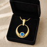 Solid 14K Gold Simply Irresistible Round Ash Resin Jewelry