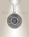 Solid 14K White Gold Knowing Round with Slate Ash Resin Jewelry