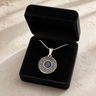 Solid 14K White Gold Knowing Round with Slate Ash Resin Jewelry
