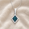 Solid 14K White Gold Modest Diamond Ash Resin Jewelry