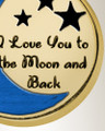 Solid 14K Gold Love You To The Moon Ash Resin Jewelry