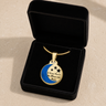Solid 14K Gold Love You To The Moon Ash Resin Jewelry