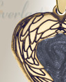 Solid 14K Gold Paradise Heart Ash Resin Jewelry