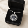 Solid 14K White Gold Enlightened Round Ash Resin Jewelry