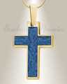 Solid 14K Gold Cultured Cross Ash Resin Jewelry
