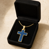Solid 14K Gold Cultured Cross Ash Resin Jewelry
