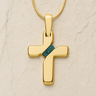 Solid 14K Gold Honoring Cross Ash Resin Jewelry