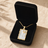 Solid 14K Gold Adored Rectangle Ash Resin Jewelry