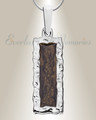 Solid 14K White Gold Lasting Long Rectangle Ash Resin Jewelry