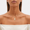 Solid 14K Gold Lasting Long Rectangle Ash Resin Jewelry