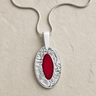 Solid 14K White Gold Heartfelt Oval Ash Resin Jewelry