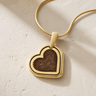 Solid 14K Gold Attentive Heart Ash Resin Jewelry