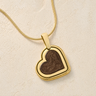 Solid 14K Gold Attentive Heart Ash Resin Jewelry
