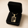 Solid 14K Gold Classic Rectangle Ash Resin Jewelry