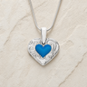 Solid 14K White Gold Pleasant Heart Ash Resin Jewelry