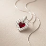 Solid 14K White Gold Lined Heart Ash Resin Jewelry