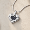 Solid 14K White Gold Woven Heart Ash Resin Jewelry