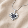 Solid 14K White Gold Woven Heart Ash Resin Jewelry