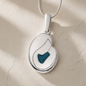 Solid 14K White Gold Beloved Ash Resin Jewelry