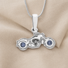 Solid 14K White Gold Riding Along Ash Resin Jewelry