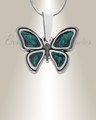 Solid 14K White Gold Lovable Butterfly Ash Resin Jewelry