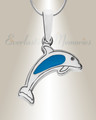 Solid 14K White Gold Jubilant Dolphin Ash Resin Jewelry