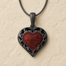 Black Finish Abundant Heart Ash Resin Jewelry