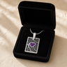 Silver Mullberry Heart Rectangular Ash Resin Jewelry
