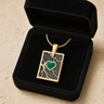 Gold Seafoam Heart Rectangular Ash Resin Jewelry