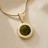 Gold Athletic Round Ash Resin Jewelry