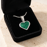 Silver Pinion Heart Ash Resin Jewelry