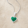 Silver Pinion Heart Ash Resin Jewelry