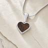Silver Winnipeg Heart Ash Resin Jewelry