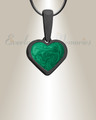 Black Finish Clever Heart Ash Resin Jewelry