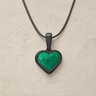 Black Finish Clever Heart Ash Resin Jewelry