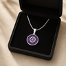 Silver Lilac Monogram Ash Resin Jewelry