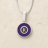 Silver Lilac Monogram Ash Resin Jewelry