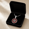 Silver Crimson Monogram Ash Resin Jewelry