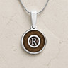 Silver Carob Monogram Ash Resin Jewelry
