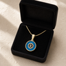 Gold Cobalt Monogram Ash Resin Jewelry