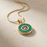 Gold Seafoam Monogram Ash Resin Jewelry