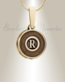 Gold Carob Monogram Ash Resin Jewelry