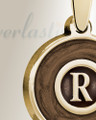 Gold Carob Monogram Ash Resin Jewelry