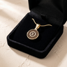 Gold Carob Monogram Ash Resin Jewelry