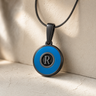 Black Finish Turquoise Monogram Ash Resin Jewelry