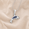 Jubilant Dolphin Sterling Silver with Slate Ash Resin Jewelry
